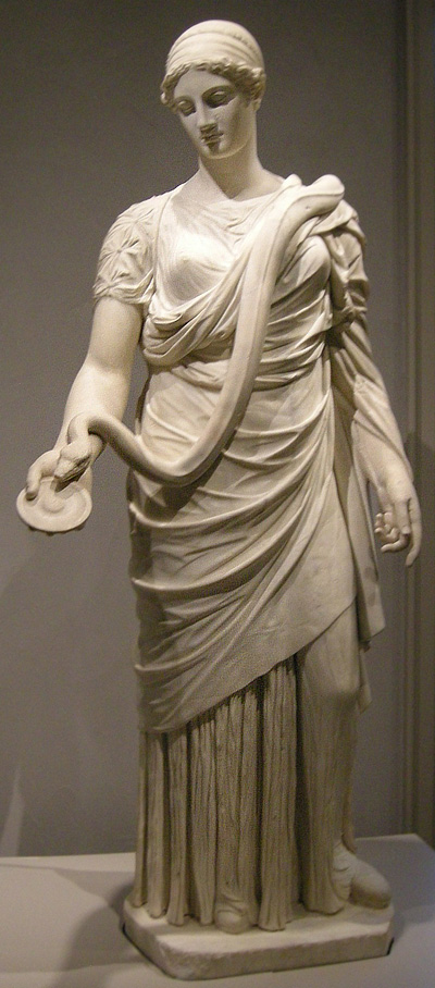 Статуя Гигиеи. Мрамор. Римская копия 130—161 годов из музея искусств в Лос-Анджелесе